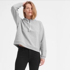 Everlane classic French terry heathered grey cropped hoodie